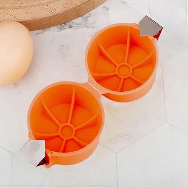 Æggeskalsåbner - Rustfrit Stål - Nem Æggeknækker - Blomme- og Hvideudskiller - Kompakt Design