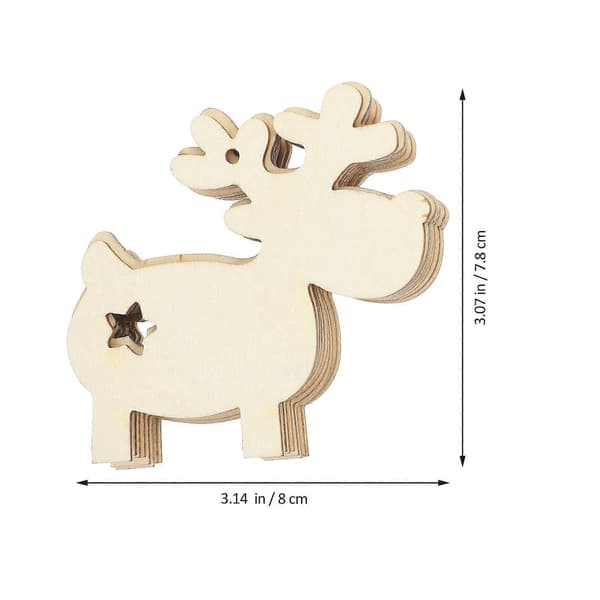 Julevedhæng Træ Julevedhæng til dekoration 60 stk. sæt 8X7.8CM Beige