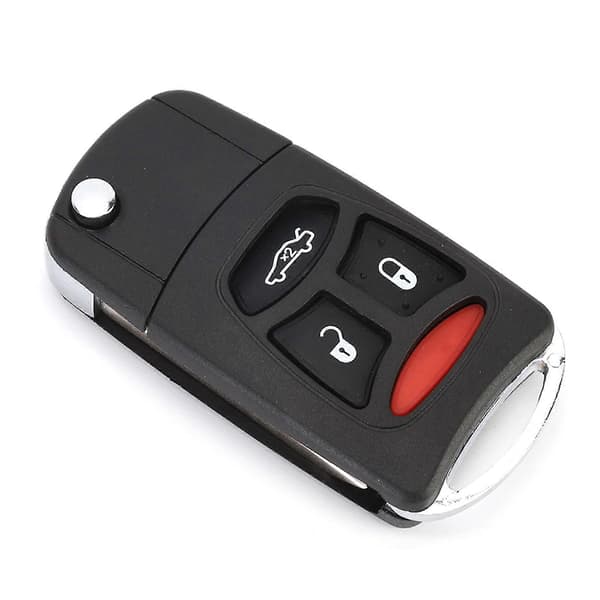 3 Panic Button Vikbart Fjärrkontroll Flip Skal Nyckelfodral Passar CHRYSLER 300 2005-2007