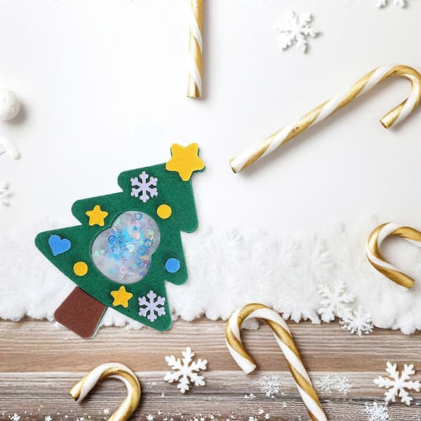 Ikke-vævet julevedhæng DIY julepynt 4 stk. mini hængende pyntsæt