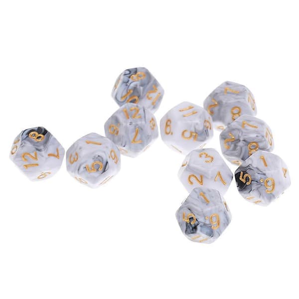 20x dobbeltfarvede 12-sidede polyedriske D12 til festartikler