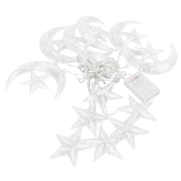 Star Moon 126 LED 3.3 Yard Decorative String Lights for Ramadan Wedding Home Patio Window Garden