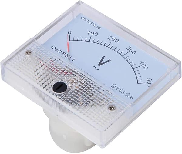 Analog Voltmeter Måler-Pointer AC Voltmeter 0-500V Skala Område V