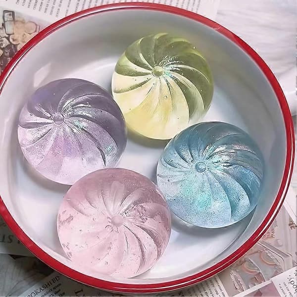 Gigantisk Glitterdumpling, Gigantisk Dumpling Squish-y, Mega Regnbuedumplings, Søte Glitterdumplings