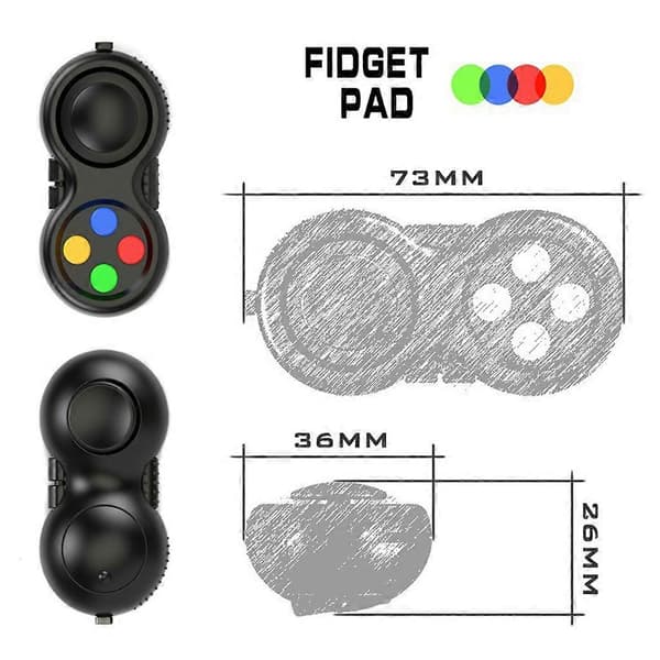 Controller Pad Spil til Fokus Legetøj Glat ABS Plast Stressaflastende Legetøj til ADD Multicolor