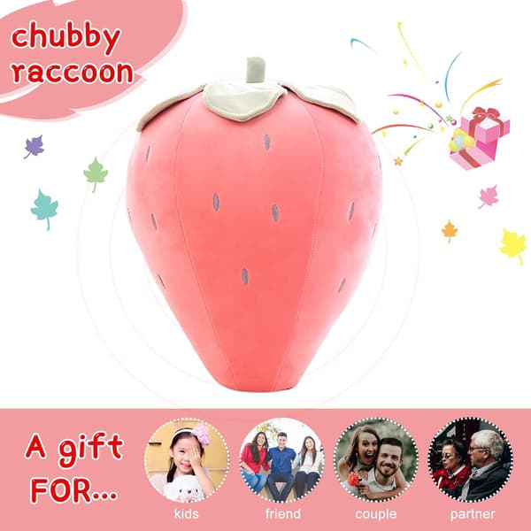 Cute Fruit Kids Pillow Stuffed Strawberry Plush Pillows Super Soft
