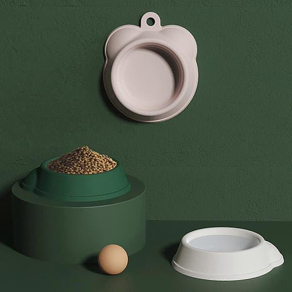 Stor foder- og vandskål til hunde med stor kapacitet til små, mellemstore og store hunde, malakitgrøn Malachite green