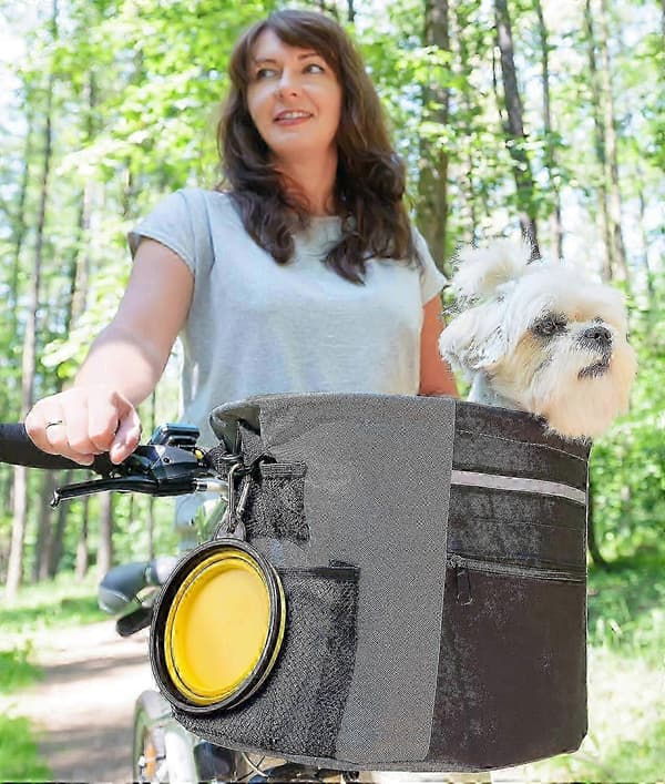 Sammenfoldelig hundeskål til rejser - bærbar hundevandskål - Sammenfoldelig hundeskål til rejser - hundefoderautomat langsom spiseskål (gul)