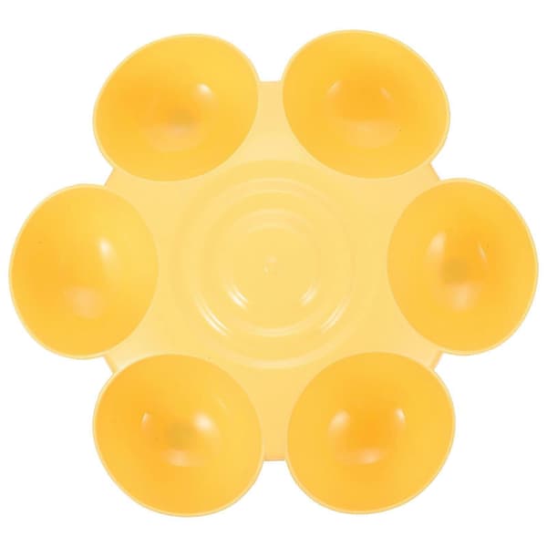 Foderplade til katte i plast, foderautomat til flere katte, godbidsdispenser til hundeejere, 1 sæt 36.00X36.00X9.00CM Gul
