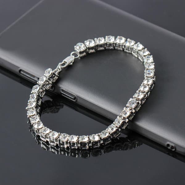 Vackert armband med diamanter lyxpresent guld silver Guld Guld one size
