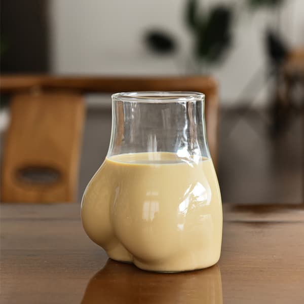 Iskaffekopp e Butt Glass 450ml Glas Morsom kaffekopp Dr