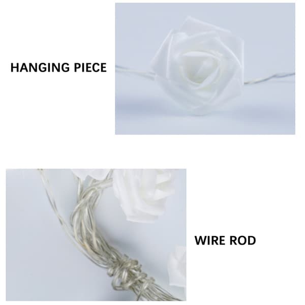 LED Rose String Lights Romantisk Simulering Rose Flower Fairy Lights For Holiday Eldsteder Blue White