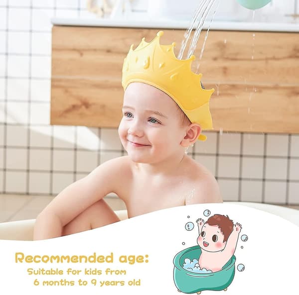 Babybadehætte, brusehætte til børn, visir til øjen- og ørebeskyttelse til børn 0-9 år, klip