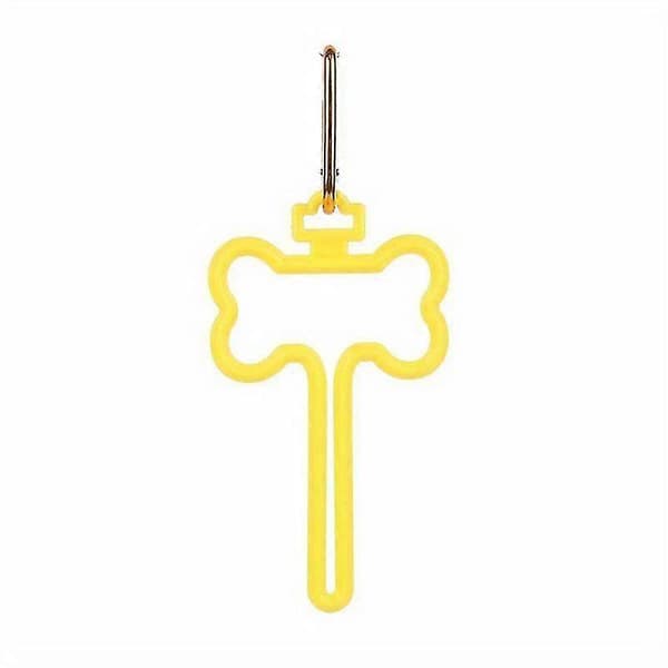 Knogleformet hundeposeholder, håndfri affaldsposeclips til hundesnor pink