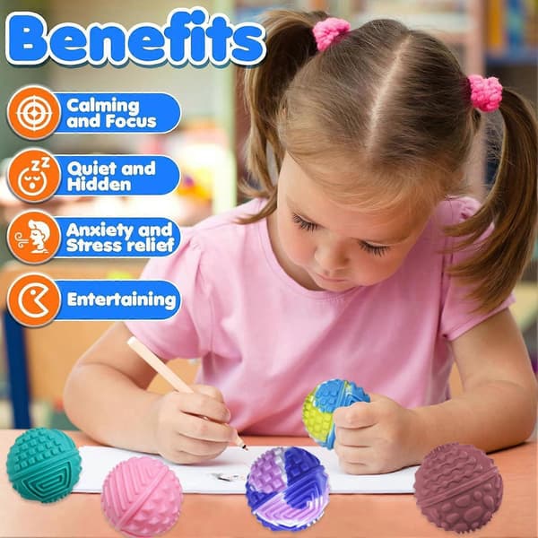 Silikon Fidget Ball – for dekompresjon – med mykt materiale Yellow