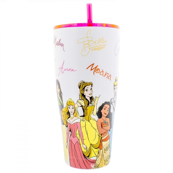 Princess Signatures 32oz rustfri stålkopp med sugerør