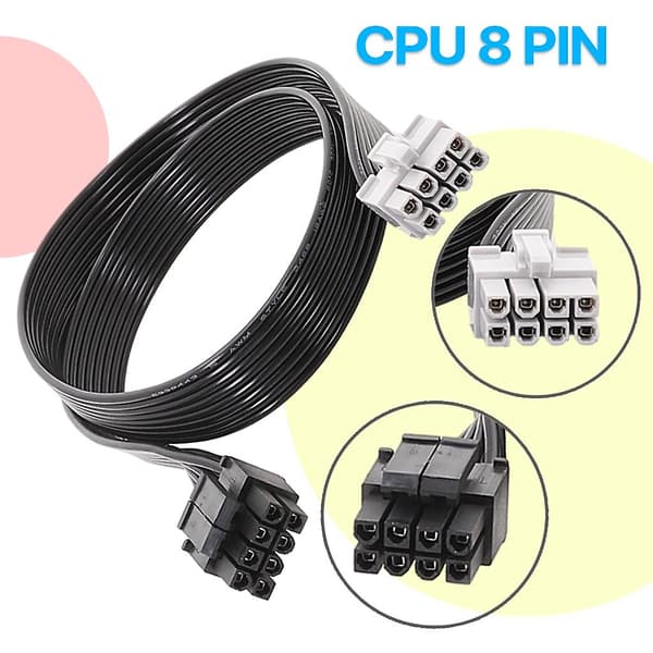 8-Pin CPU Modulkabel 12VHPWR CPU 8-Pin til 8-Pin (4+4) Hann Modulær Strømkabel