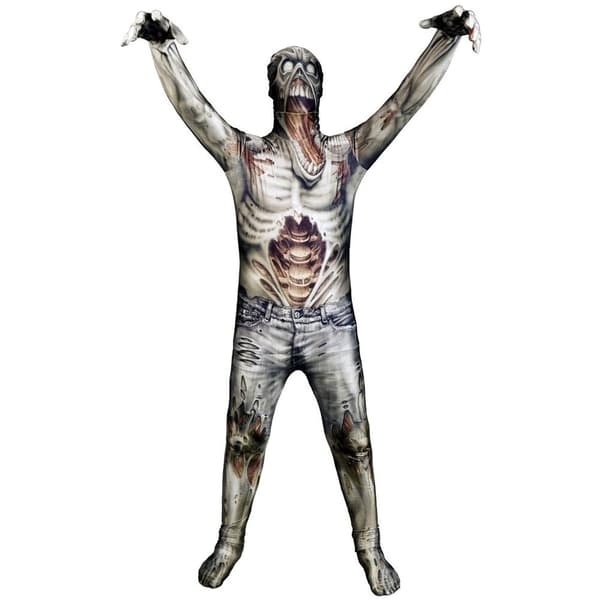 Morphsuit Monster Zombie -naamiaisasu Halloween monivärinen M