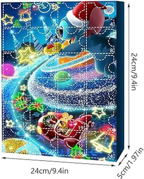1 STK (Stitch) Julekalender Ulike Stiler 24 Dager Jul