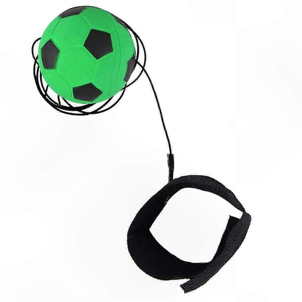 Hög-elastisk fotbollsformad handledsband studsboll för inomhuslek Green