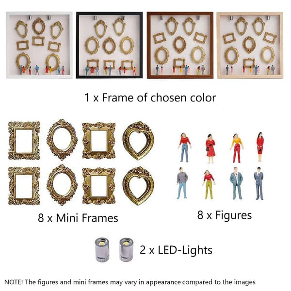 Miniature Photo Frame with LED Light - DIY Mini Museum Memory Frame