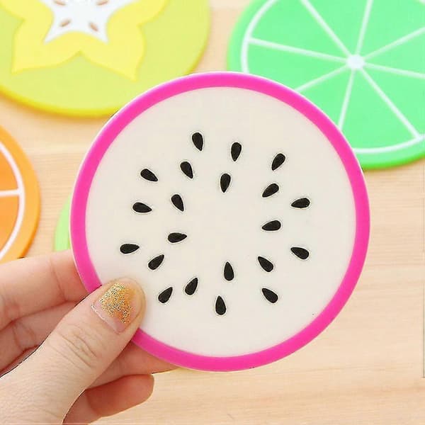 Fargerik Je Fruktformet Coaster Silikon Koppmatte Kreativ