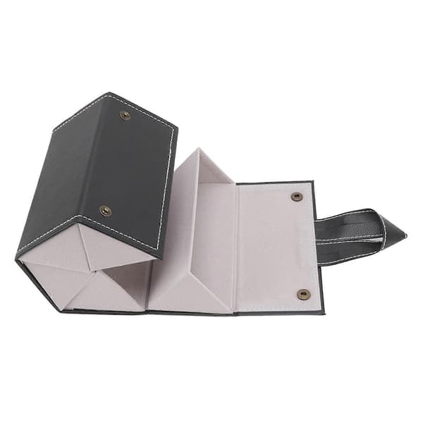 Solbrille Organizer Etui Multifunktionelt Flere Rum PU Læder Rejsebrilleetui Opbevaring til Briller Smykker Sort