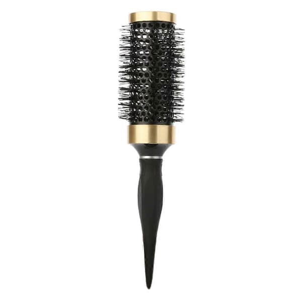 Rund hårbørste til styling, krølning og føntørring, mørkebrun Black+Golden 4.5cm
