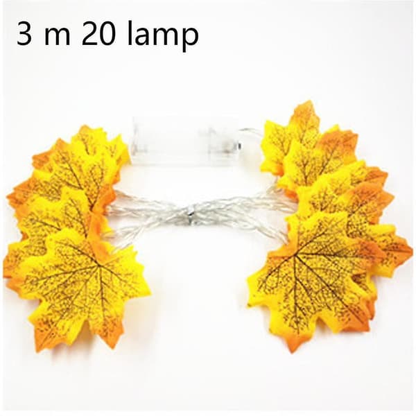 Fall Maple Leaf Garland Fe-lights Waterproof String Lights For Thanksgiving Halloween Decor