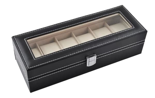 Klockbox - Kellolaatikko / Laatikko 6 kellolle Svart black