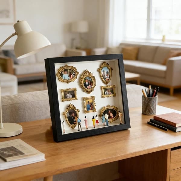 Miniature Photo Frame with LED Light - DIY Mini Museum Memory Frame