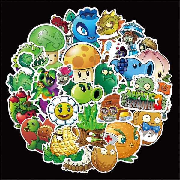 50 Plants vs. Zombies spillklistremerker