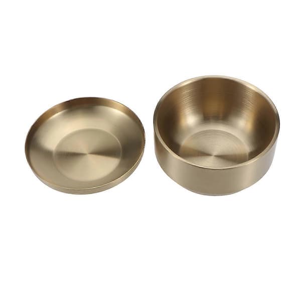 Fødevaregodkendt skål i rustfrit stål til uformelle begivenheder 1 sæt 11.00X11.00X7.00CM Gyllene