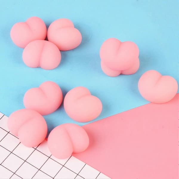 Rosa rumpe-fidget – for dekompresjon – med mykt materiale Light Pink 5pcs