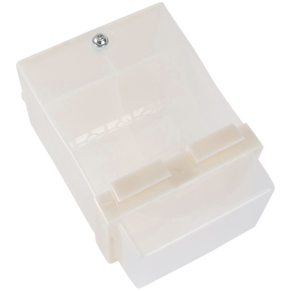 Papegøje Automatisk Foderautomat Anti-Spredningsboks Fuglefoderboks Automatisk Kæledyrsfoderautomat Drysset Fuglefoderautomat Papegøje Due Sikker Boks 10X7.5cm White