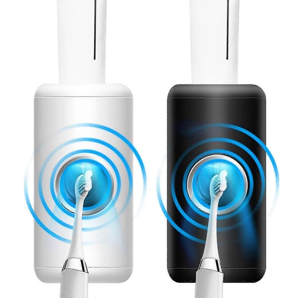 Elektrisk tandpastadispenser med sensor automatisk ophængningsudstyr Black Disinfection