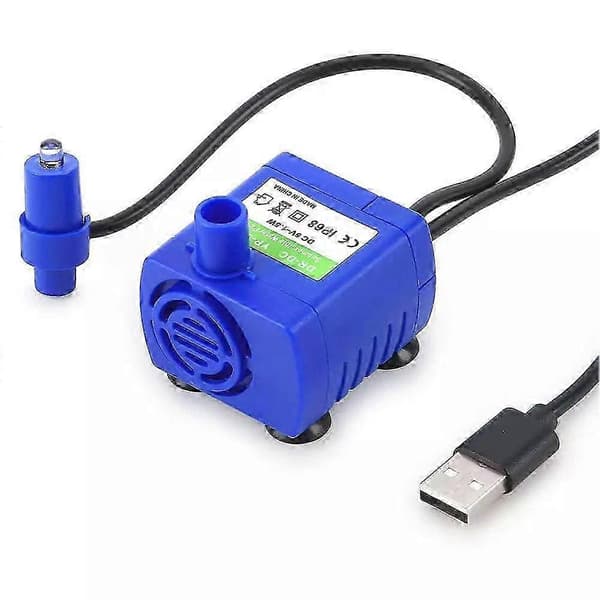 Let-rengørlig lydløs springvandspumpe 1pcs Blue