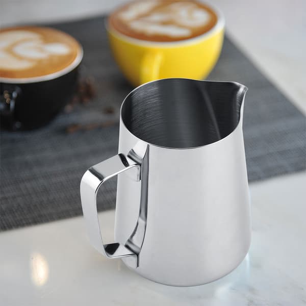 600 ml Målekop i rustfrit stål, mælkeskummer, kande til Latte Coffee Art
