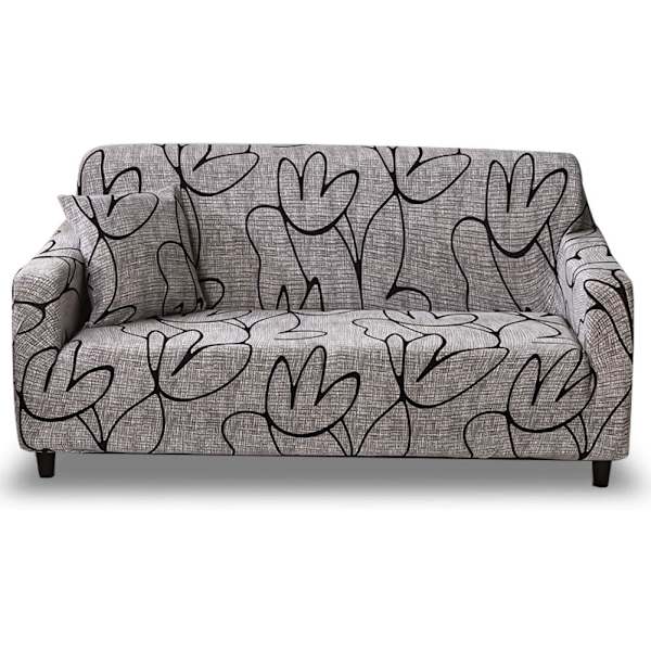 Polyester sofföverdrag elasticitet stretch 3-sits soffskydd 185-230cm, modell #SL