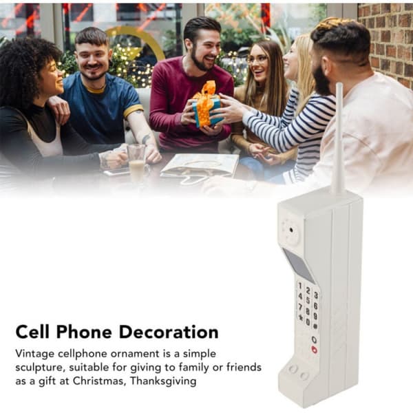 Phone Model (White) Fockety Retro Cell Phone, 80s 90s Old Fashioned