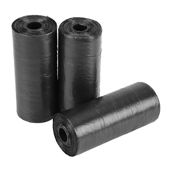 10 ruller/150 stk. plastikposer til hundeefterladenskaber 33 * 22 cm holdbare affaldsposer sort