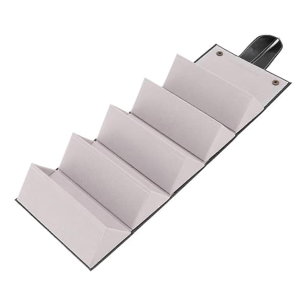 Solbrille Organizer Etui Multifunktionelt Flere Rum PU Læder Rejsebrilleetui Opbevaring til Briller Smykker Sort