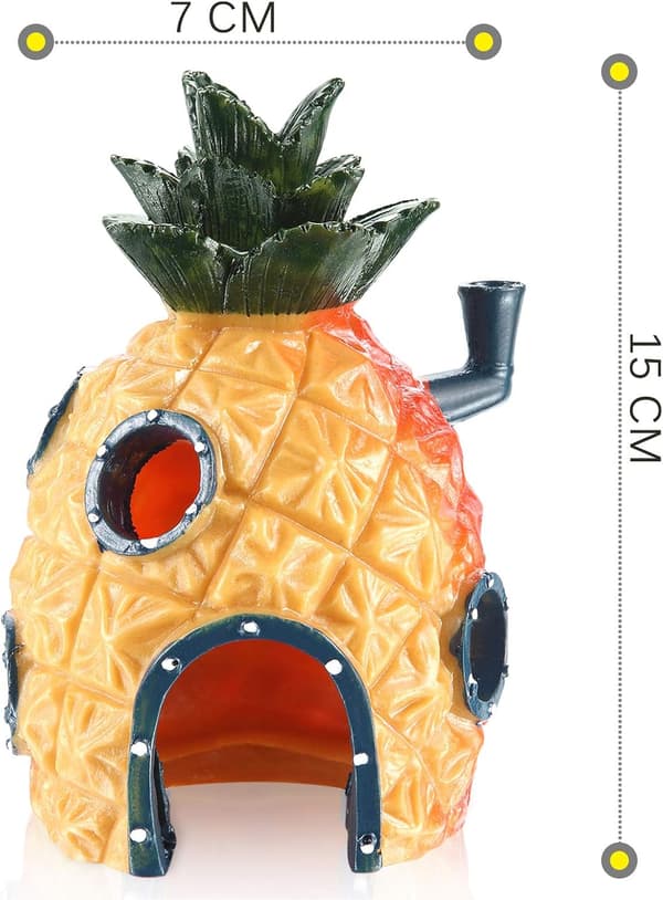 Sæt med 3 Spongebob Squarepants akvariedekorationer