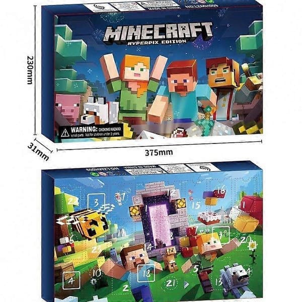 Julekalender Pixel Robot Blind Box Sæt (24 Stykker) Jule Anime Legetøjsfigurer Pædagogiske Samleobjekter Børnegaver