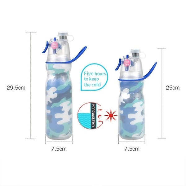 Spray-kølevandflaske Camouflage Grøn 3-lags