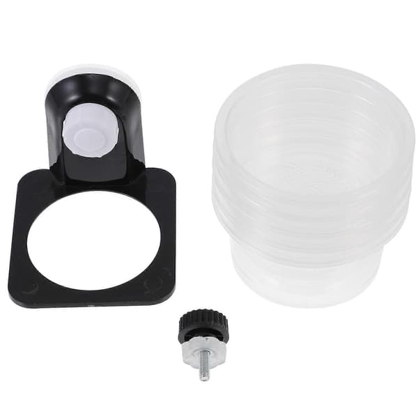 Foder-skål i plast til krybdyr i kompakt størrelse, sort, 1 sæt 7.8X8.5X6.7CM Black