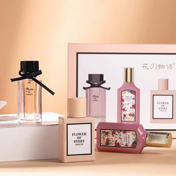 3-delat Flower Tale Damparfymset Presentförpackning Fräsch och Långvarig Doft