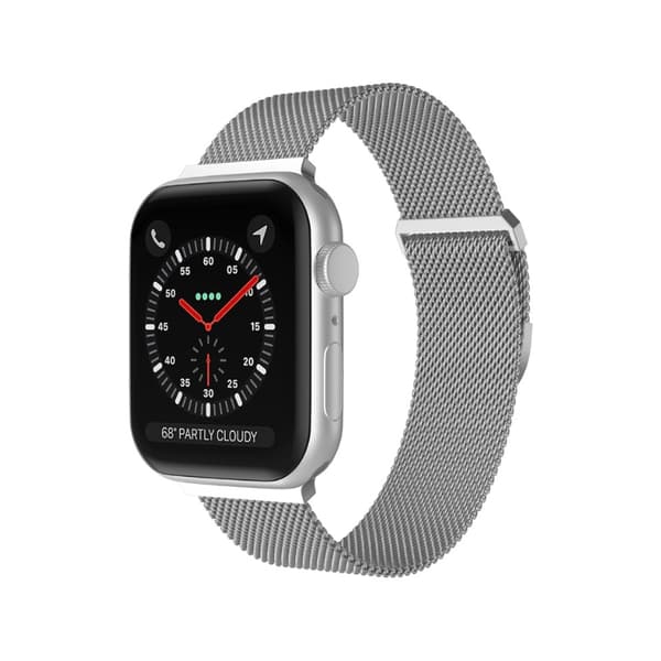Apple Watch 42 / 44 mm Milanese Loop Metallarmband Silver 32 2-Pack