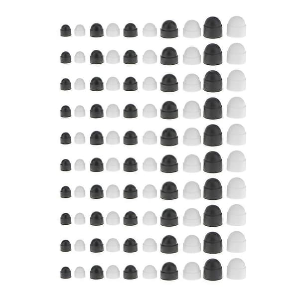 3 av 10 M6/M8/M10 kuppelhode mutter beskyttelseshetter, agon mutterdeksler