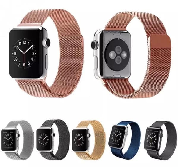 Apple Watch 4 - 44mm - Stållænke i rustfrit stål fra Royben Blå
